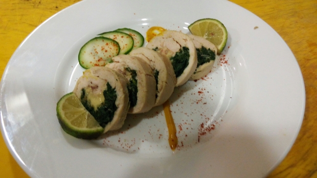 Roulade vide chicken sous Bison flank